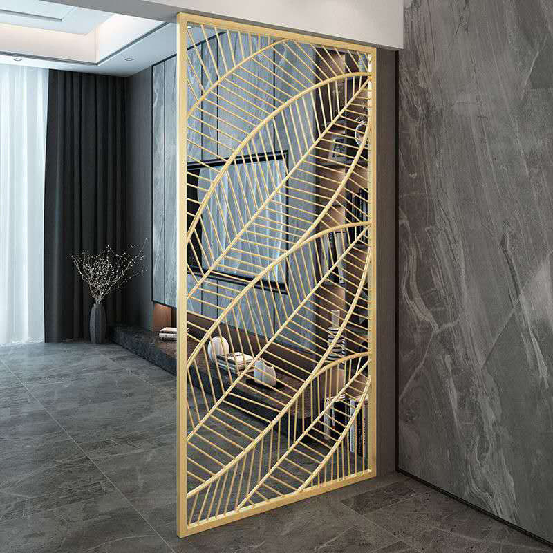 Interior Decor Gold Room Divider Screen Laser Cut Privacy Panels