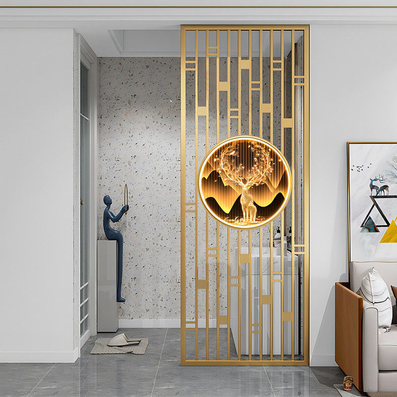 Interior Decor Gold Room Divider Screen Laser Cut Privacy Panels