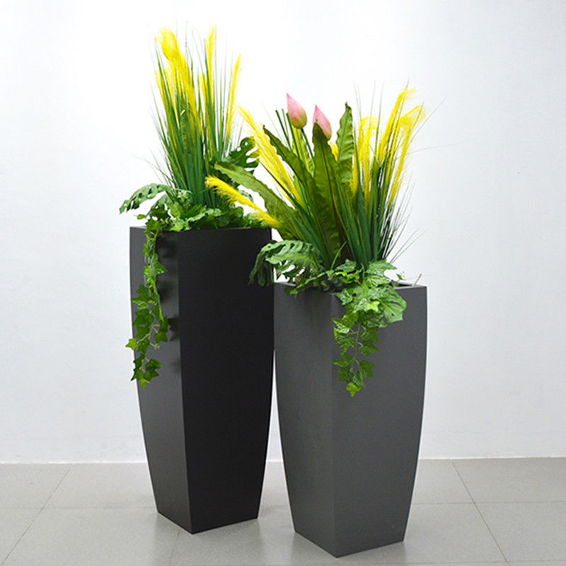 Large Rectangular Planter Metal Boxes Large Outdoor Garden Flower Pots Metal Boxes Large Outdoor Garden Flower Pots