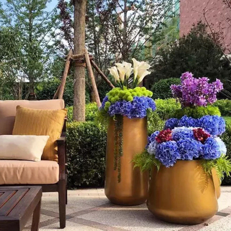 Large Rectangular Planter Metal Boxes Large Outdoor Garden Flower Pots Metal Boxes Large Outdoor Garden Flower Pots