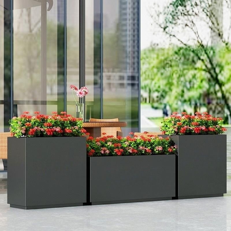 High Durability Custom Color Stainless Steel Flowerpot Vase