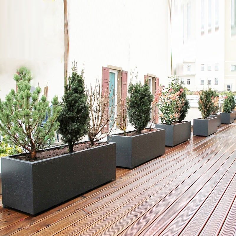 Custom Colour Shopping Mall Decorative Large Indoor Silver Mirror Flower Planter  Large Indoo Pots