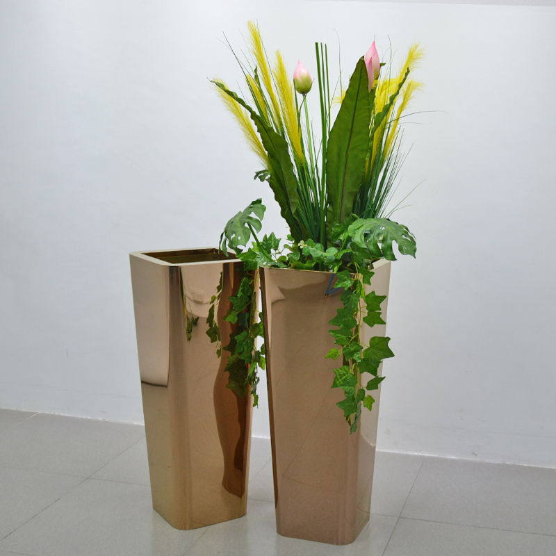 High Durability Custom Stainless Steel Vase Easy Maintenance