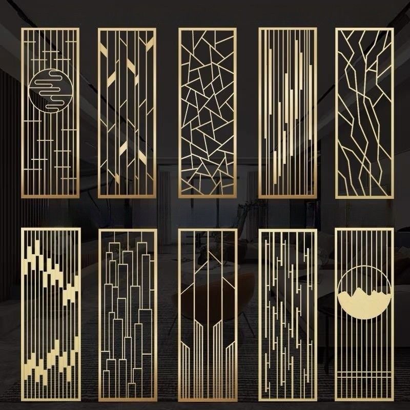 Unique Decorative Metal Panels Customizable Stainless Steel Living Room Divider