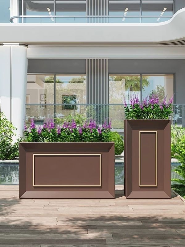 Smooth Surface Stainless Steel Flowerpot Perfect for Indoor/Outdoor Display