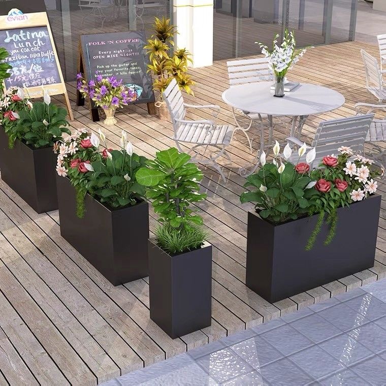 Stainless Steel Material Elegant Stainless Steel Flowerpot Customized Home Decoration