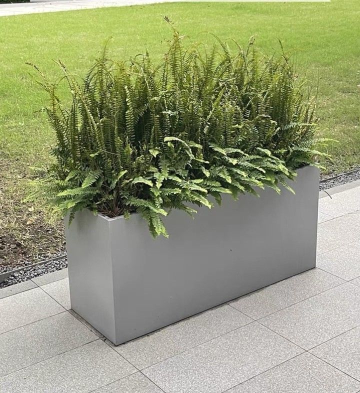 Smooth Surface Stainless Steel Flowerpot Perfect for Indoor/Outdoor Display